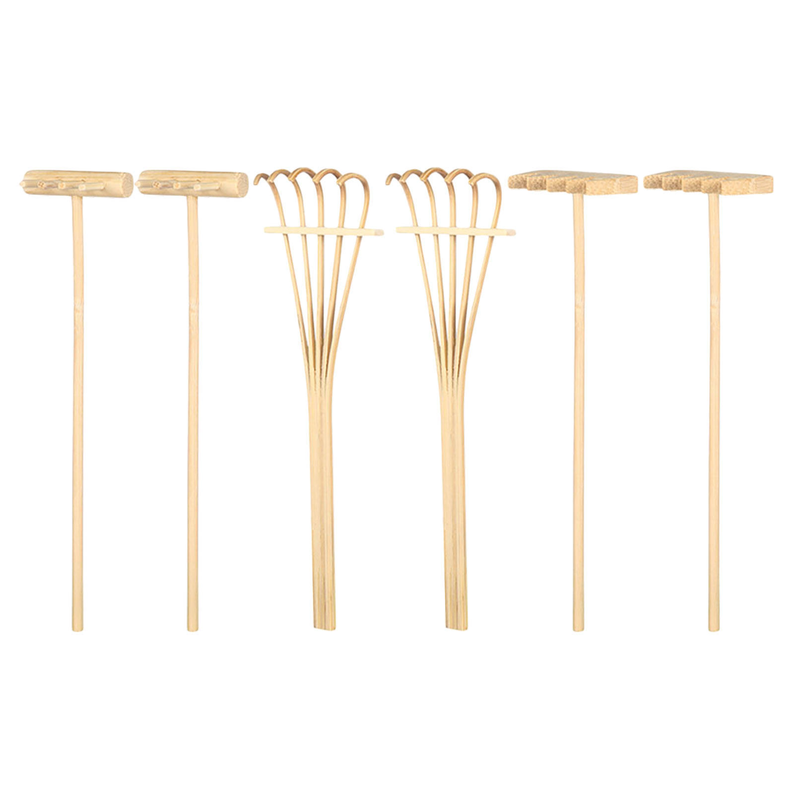 Gardening Tools And Accessories - 6Pcs Mini Sand Rake Set Bamboo
