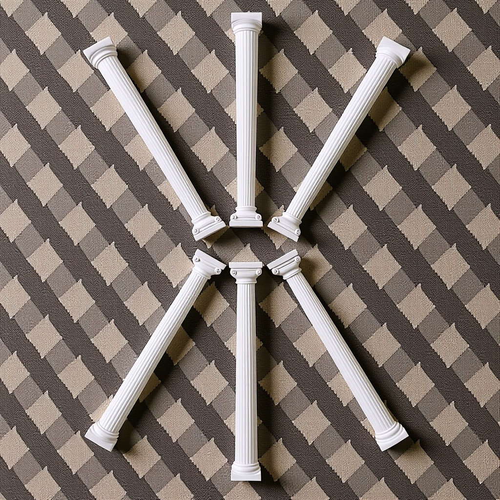 Gardening Tools Photo - 6Pcs Roman Pillar Statue Plastic Mini