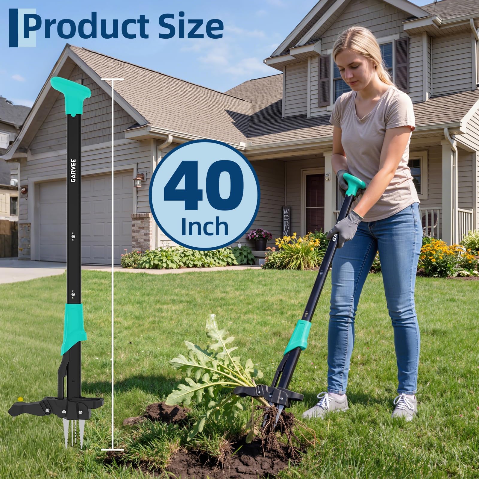 Gardening Tools Long - Long Handle Stand Up Weed Puller,No