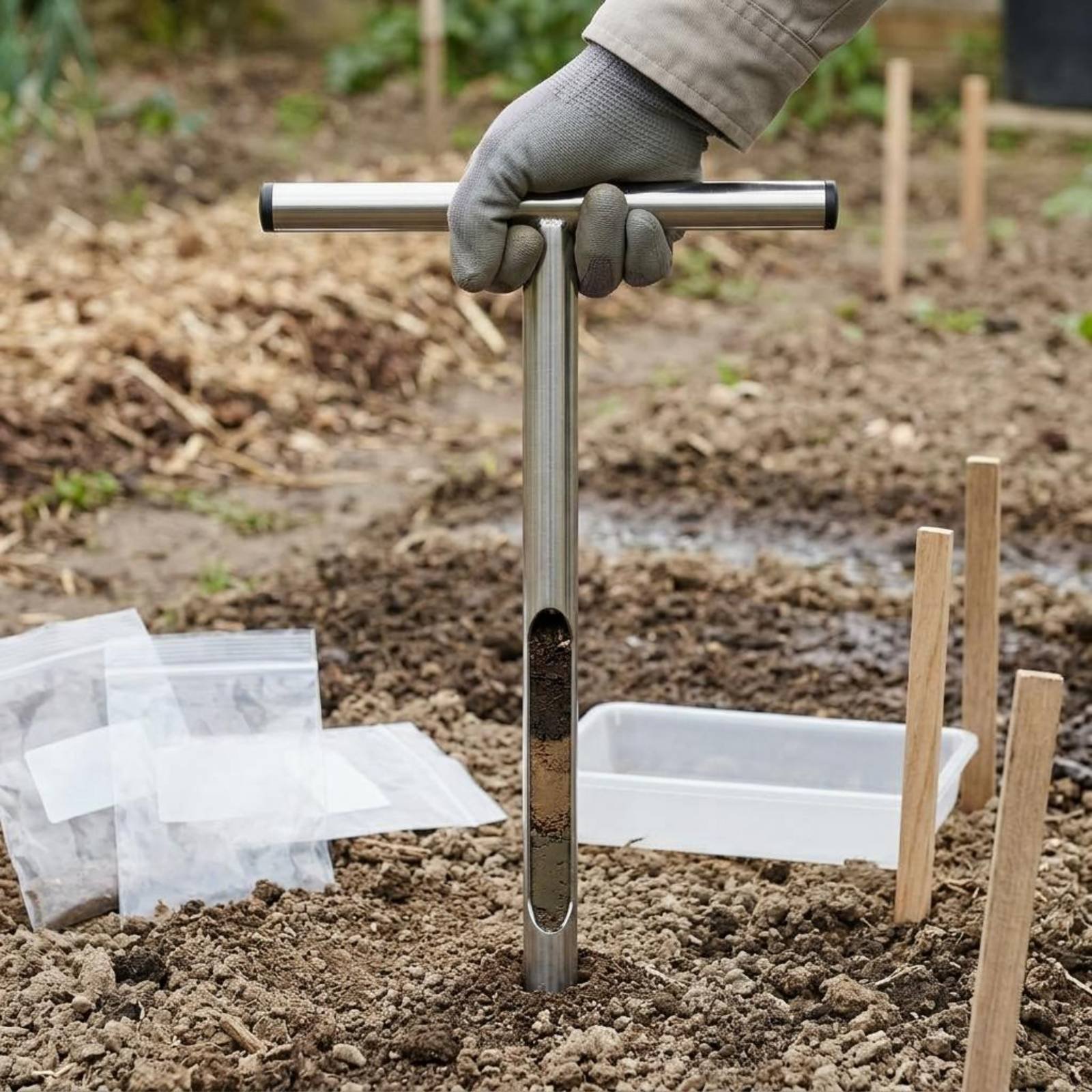 Gardening Tools Long - Stainless Steel Soil Sampler Easy to