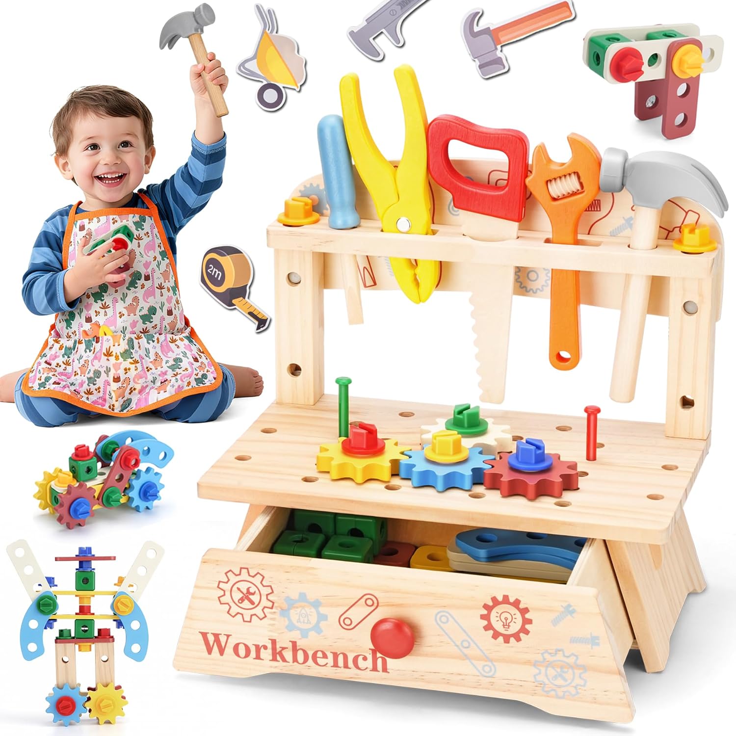 Wooden Tool Bench for Kids,Mon - огляд і ціна Gardening Tools Girls