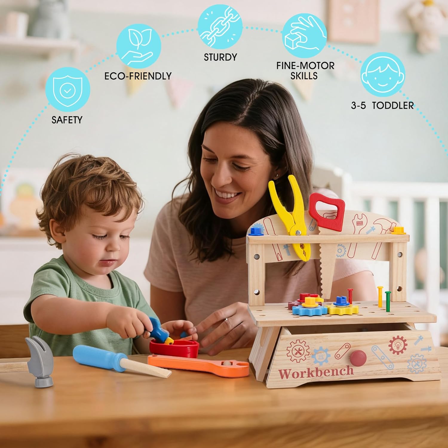 Wooden Tool Bench for Kids,Mon - огляд і ціна Gardening Tools Girls