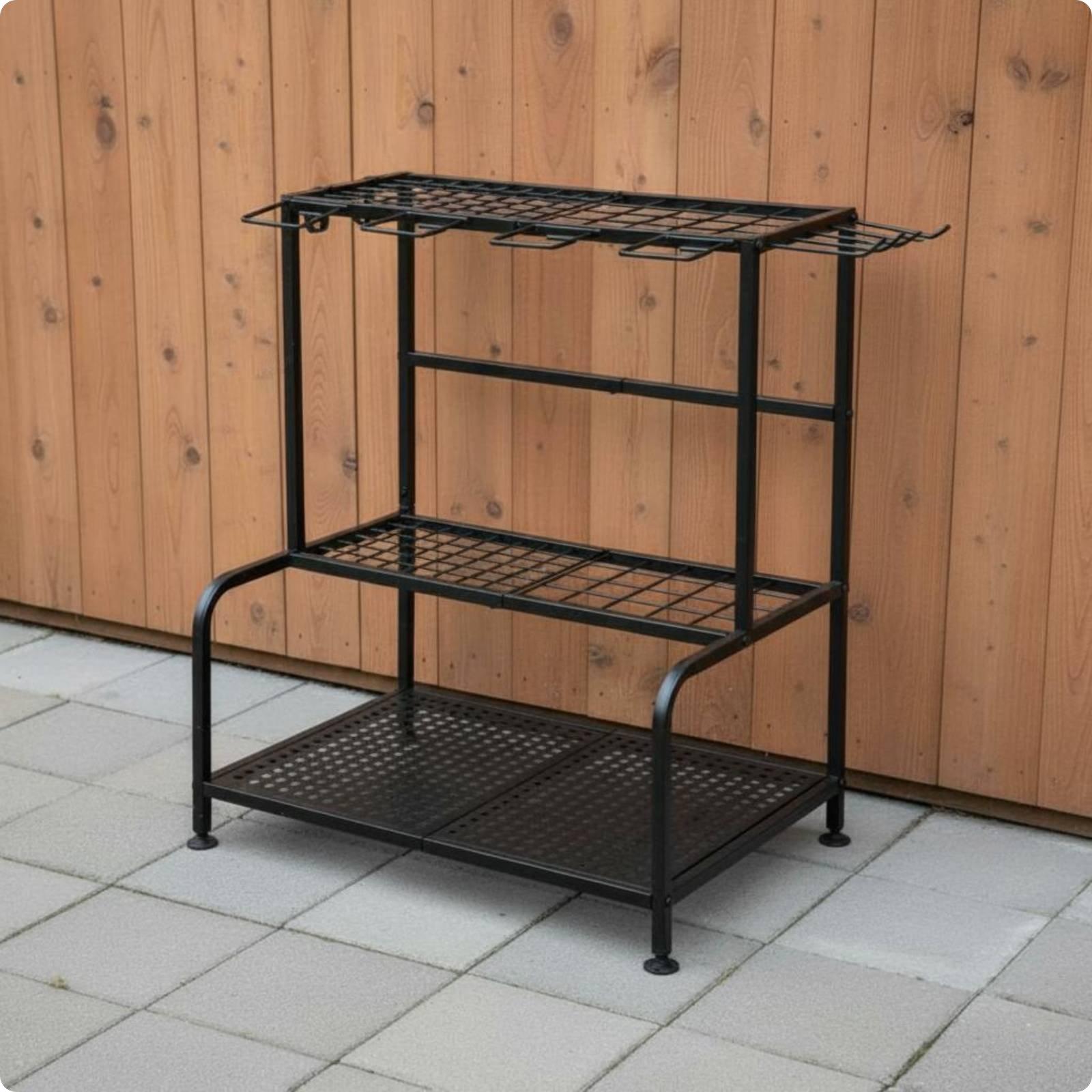 Metal Garden Tool Rack Adjusta - огляд і ціна Gardening Tools Holder