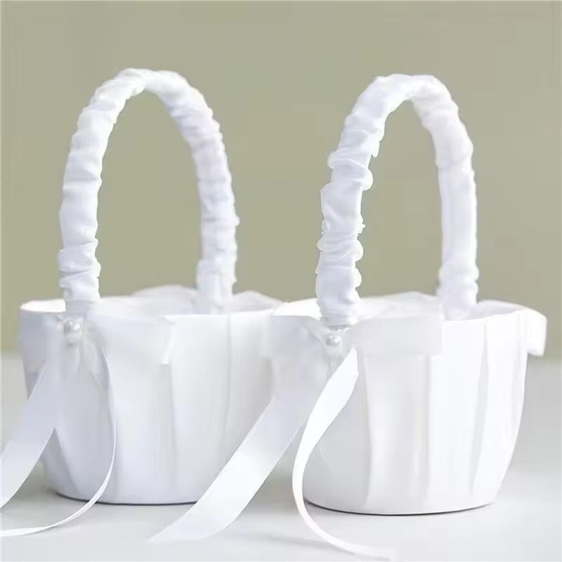 Wedding White Satin Bow Flower - огляд і ціна Gardening Tools Girls