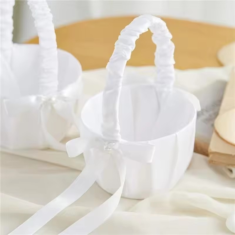 Wedding White Satin Bow Flower - огляд і ціна Gardening Tools Girls