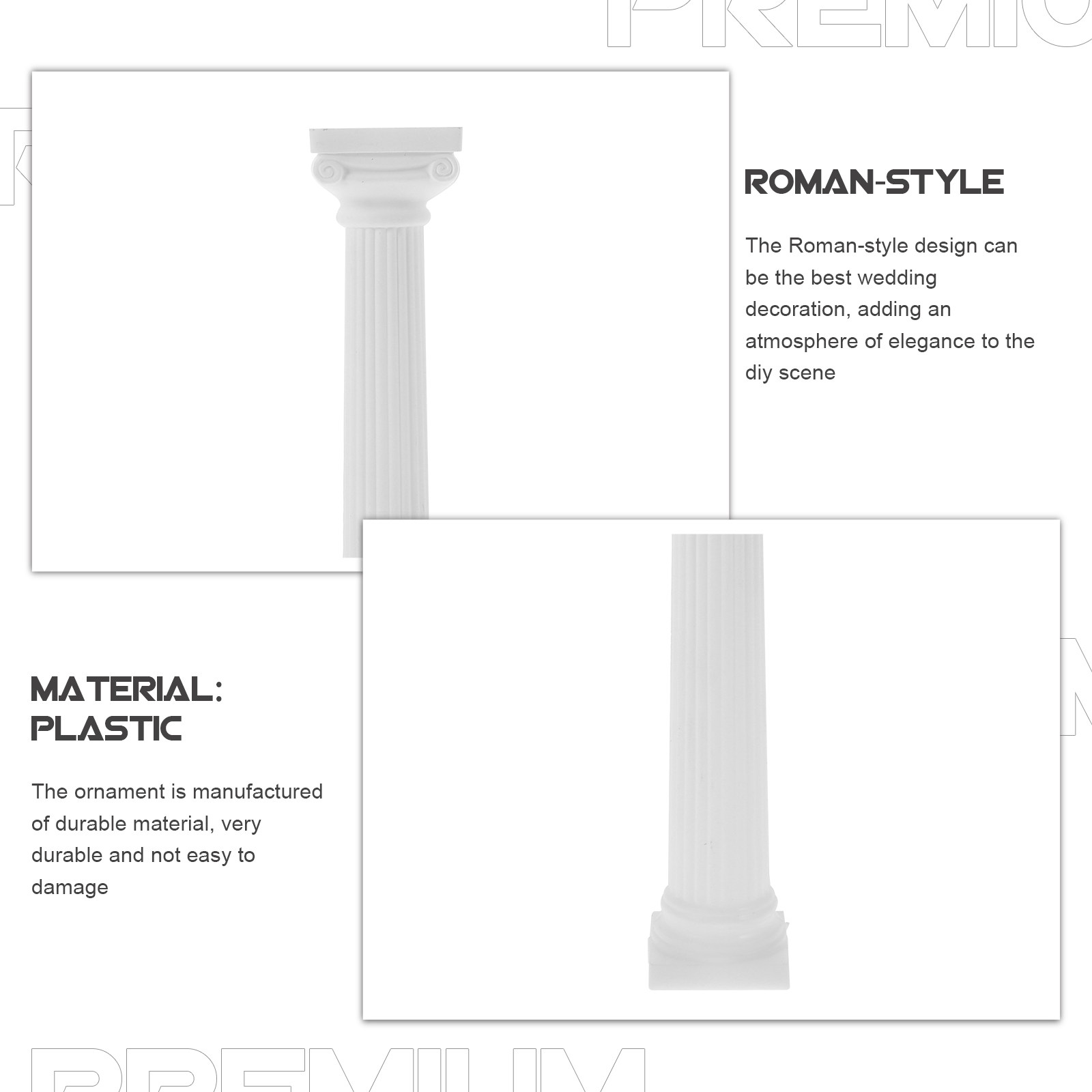 6Pcs Roman Pillar Mini Column  - огляд і ціна Gardening Tools Photo