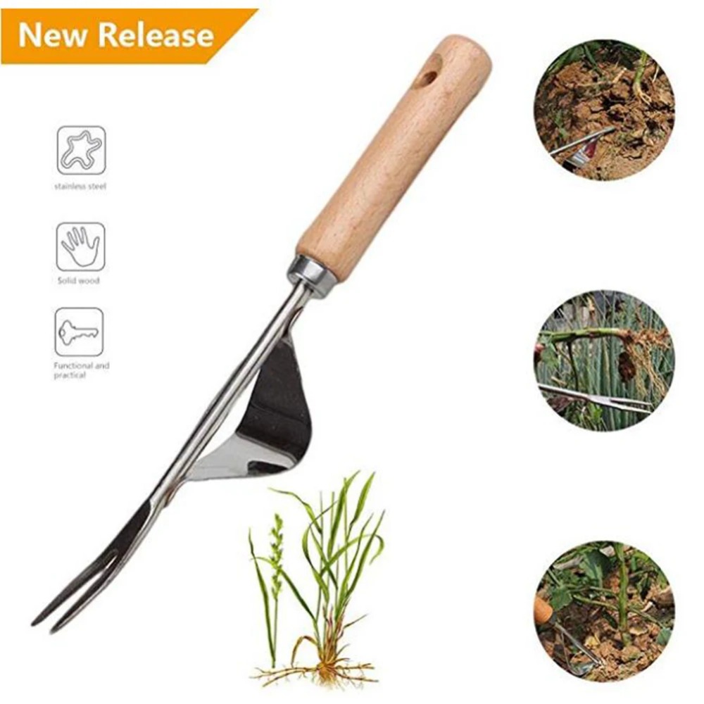 1pcs Wood Handle Stainless Ste - огляд і ціна Weed Puller