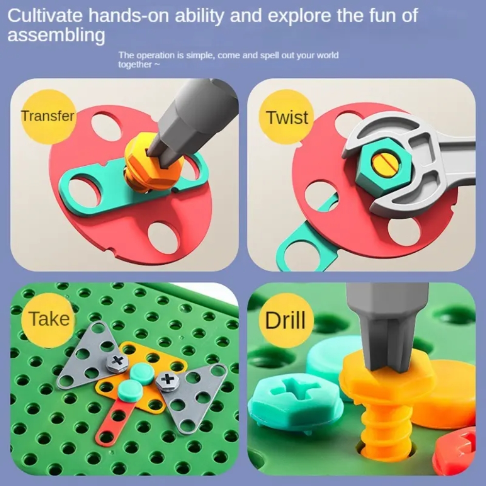 450Pcs Kids STEM Drill Set Cre - огляд і ціна Gardening Tools Girls