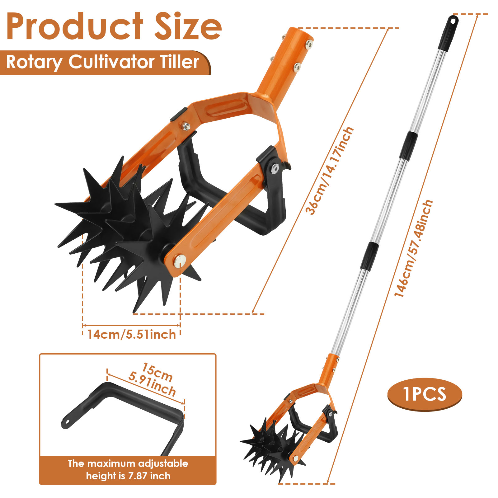 New 2-in-1Tiller Tool Stainles - огляд і ціна Gardening Tools Long
