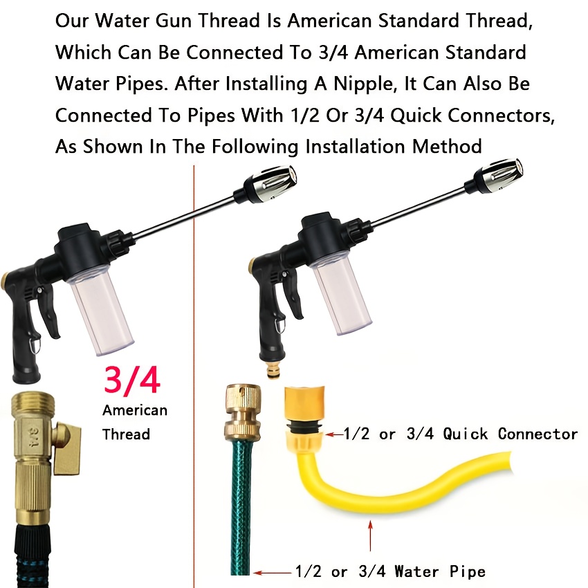 Garden Watering Gun Hose Nozzl - огляд і ціна Gardening Tools Long